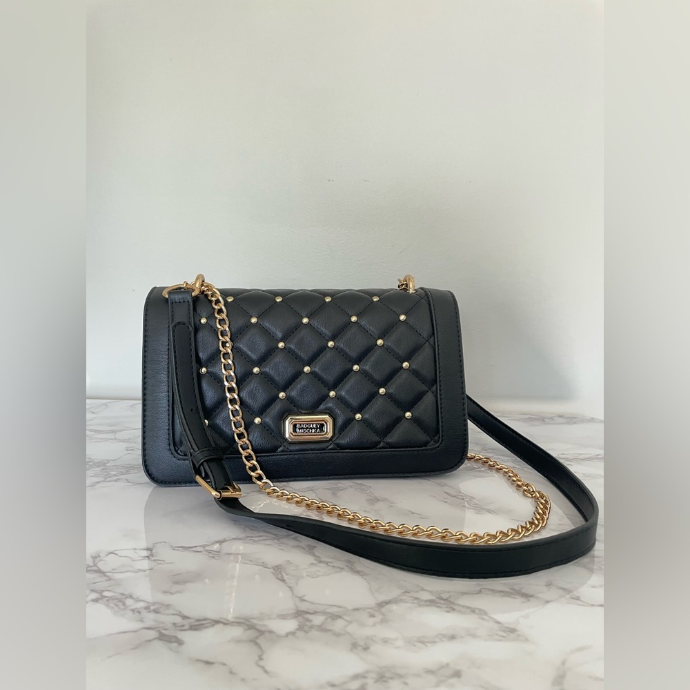 Badgley Mischka Quilted Shoulder Bag Studded Crossbody